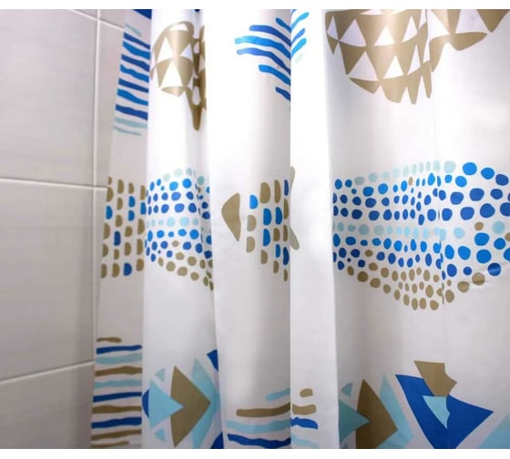 Занавеска для ванной комнаты MY SPACE FISHES 240x200cm PEVA PV180180003