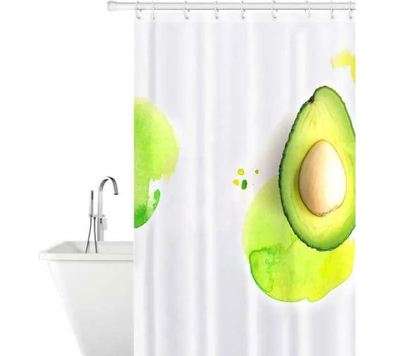 Занавеска для ванной комнаты MY SPACE Avocado 180x180 Polyester PR180180029