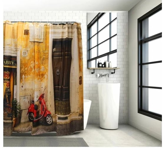Занавеска для ванной комнаты MY SPACE Moto 200x240 Polyester PR200240037