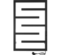 Полотенцесушитель INDIGO Delos (electro) 80/50 (таймер, скр.монтаж, унив.подкл.R/L, Черный муар) DGD80-50BRRt