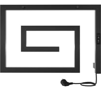 Полотенцесушитель INDIGO Lira (electro) 40/60 (таймер, скрытый провод справа, Черный муар) DGL40-60BRRt