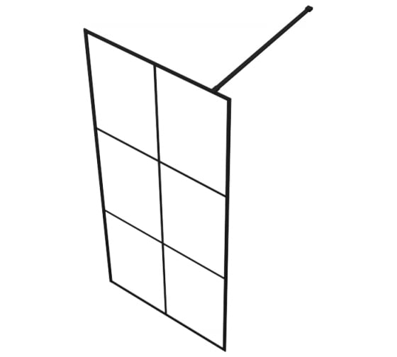 Душевая перегородка Bravat Blackline 900x1950 BG090.5413B 00258930