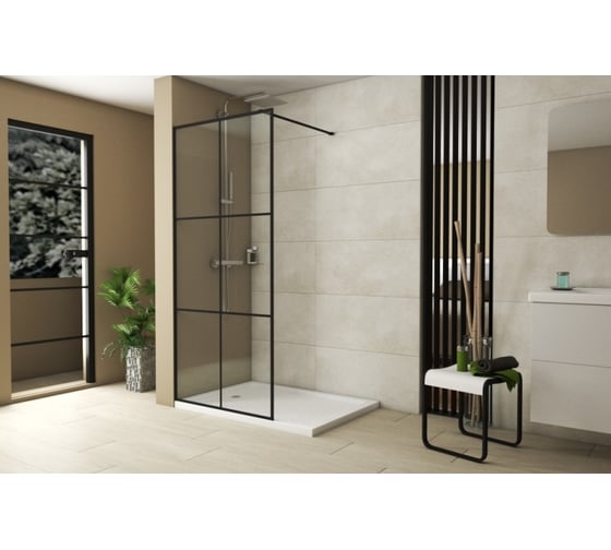 Душевая перегородка Bravat Blackline 900x1950 BG090.5413B 00258930