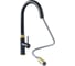 Смеситель LONGRAN Techno Black Gold с выдвижной лейкой LM2183 BL GD 2