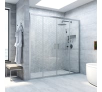 Дверь в душевой проем VEGAS-GLASS Z2P NOVO профиль матовый хром, стекло прозрачное h2000 220 07 01