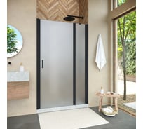 Дверь в душевой проем VEGAS-GLASS EP-F-1 NOVO профиль черный матовый, стекло сатин 105 02М 10 R