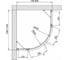Душевой уголок VEGAS-GLASS профиль золото глянцевое, стекло прозрачное AFS-F LUX 110x80 09 01 R 6
