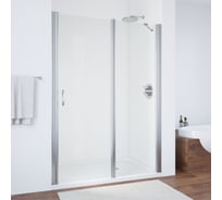 Дверь в душевой проем VEGAS-GLASS EP-F-1 профиль глянцевый хром, стекло прозрачное 150 08 01 R