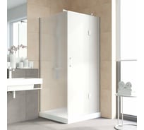 Душевой уголок VEGAS-GLASS профиль матовый хром, стекло сатин AFP-Fis LUX 100 07 10 R