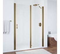 Дверь в душевой проем VEGAS-GLASS EP-F-1 профиль бронза, стекло прозрачное 135 05 01 R