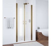 Дверь в душевой проем VEGAS-GLASS Е2Р профиль бронза, стекло сатин 90 05 10