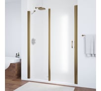 Дверь в душевой проем VEGAS-GLASS EP LUX профиль бронза, стекло сатин 105 05 10 L