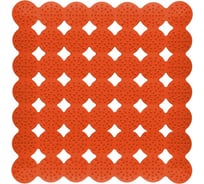 Массажный коврик для душа МУЛЬТИДОМ 43x45 см, оранжевый ПТ72-67