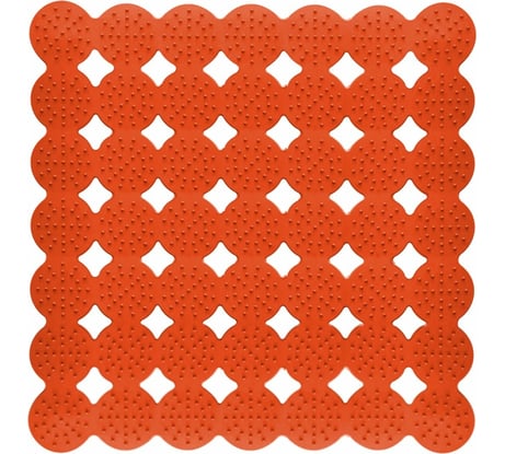 Массажный коврик для душа МУЛЬТИДОМ 43x45 см, оранжевый ПТ72-67