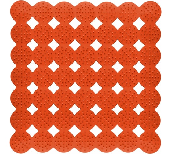 Массажный коврик для душа МУЛЬТИДОМ 43x45 см, оранжевый ПТ72-67