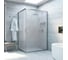 Душевой уголок VEGAS-GLASS профиль матовый хром, стекло сатин ZA-F NOVO h2000 100x80 07 10 1