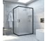 Душевой уголок VEGAS-GLASS профиль черный матовый, стекло сатин ZA-F NOVO h2000 100x90 02М 10 1