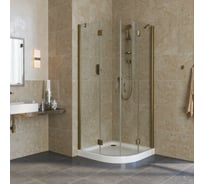 Душевой уголок VEGAS-GLASS профиль стекло бронза, стекло crystalvision AFS LUX 80 09 01