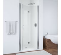 Дверь в душевой проем VEGAS-GLASS GPS профиль глянцевый хром, стекло прозрачное 95 08 01 R