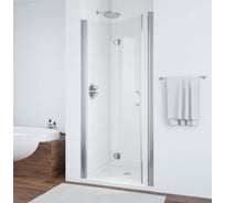 Дверь в душевой проем VEGAS-GLASS GPS профиль глянцевый хром, стекло прозрачное 90 08 01 L
