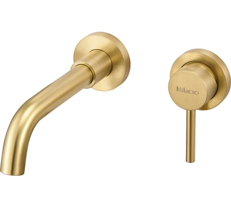 Смеситель для раковины MILACIO Ultra настенный, золото MCU.552.GD