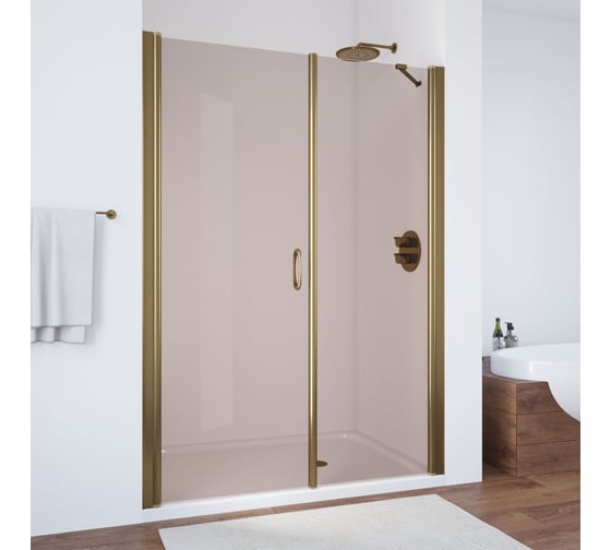 Дверь в душевой проем VEGAS-GLASS EP-F-2 профиль бронза, стекло бронза 185 05 05 L 1