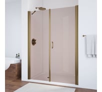 Дверь в душевой проем VEGAS-GLASS EP-F-2 профиль бронза, стекло бронза 170 05 05 R