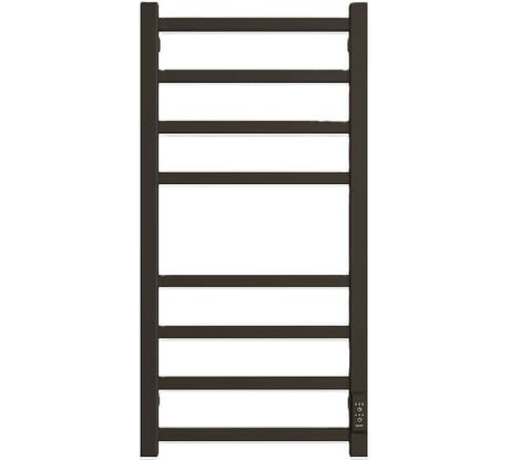 Электрический полотенцесушитель ДВИН L plaza neo 80/40 К диммер, квадрат, черный матовый 4657763752538