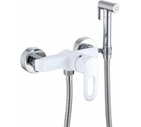 Смеситель для биде MYNAH с гигиеническим душем, белый/хром, латунь, длина шланга 100 см M61106J