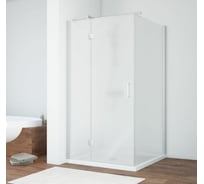 Душевой уголок VEGAS-GLASS профиль матовый хром, стекло сатин AFP-Fis NOVO 100x110 07 10 L