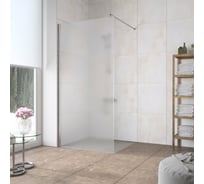 Неподвижная перегородка VEGAS-GLASS профиль глянцевый хром, стекло сатин EAF LUX 106 08 10