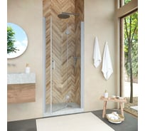 Дверь в душевой проем VEGAS-GLASS GPS NOVO профиль матовый хром, стекло прозрачное 100 07 01 L