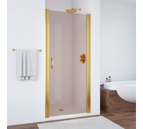Дверь в душевой проем VEGAS-GLASS ЕР профиль золото глянцевое, стекло бронза 80 09 05