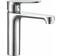 Смеситель для раковины OUTE 150 мм, цвет хром, однорычажное управление, монтаж на одно отверстие, на гайке, гибкая подводка T21001