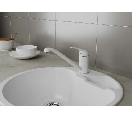 Смеситель для кухни (мойки) GreenStone GS-001 молочный GS-001-341
