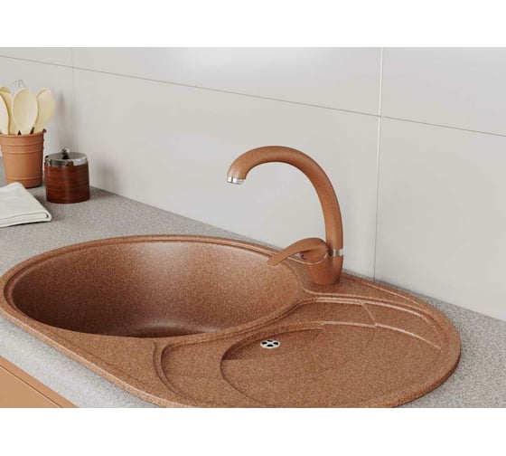 Смеситель для кухни (мойки) GreenStone GS-002 терракот GS-002-307