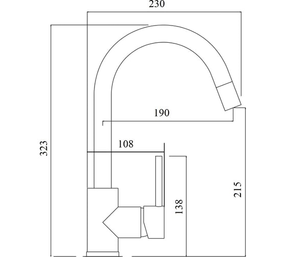 Смеситель для кухни (мойки) GreenStone GS-003 белый GS-003-331