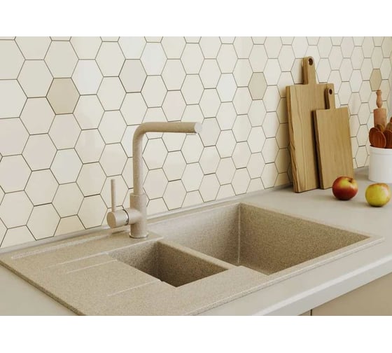 Смеситель для кухни (мойки) GreenStone GS-004 бежевый GS-004-328