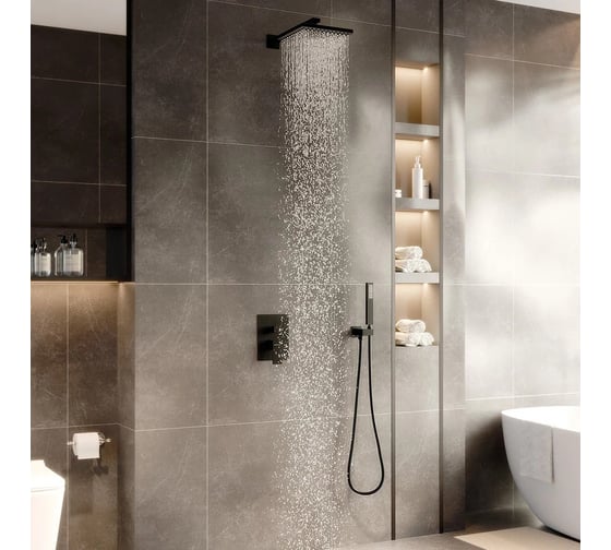 Душевой комплект Berges NARDIS 2S BLACK черный матовый 071002