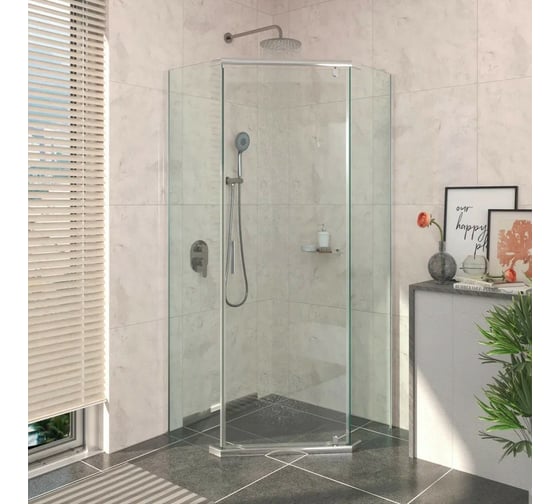 Душевой уголок Berges SOLO T 1000x1000x1900 прозрачное стекло, профиль хром 061109
