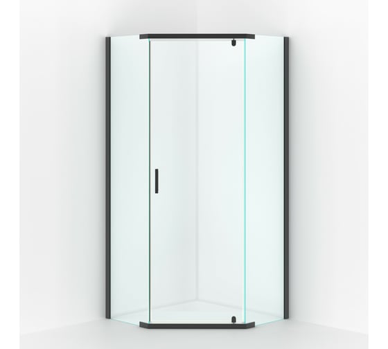 Душевой уголок Berges SOLO T Black 900x900x1900 прозрачное стекло, 6мм, профиль черный 061106 1