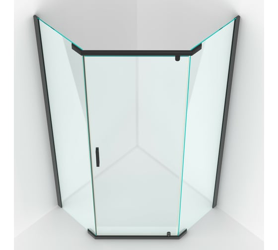 Душевой уголок Berges SOLO T Black 900x900x1900 прозрачное стекло, 6мм, профиль черный 061106