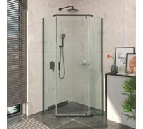 Душевой уголок Berges SOLO T Black 1000x1000x1900 прозрачное стекло, профиль черный 061110