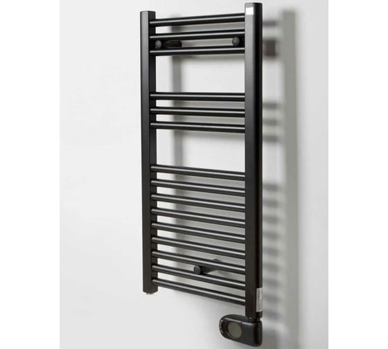 Полотенцесушитель Zehnder Aura Musa 400х786, нижнее справа, цвет RAL 9005 matt PBEBZ-080-40/MQ