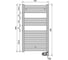 Полотенцесушитель Zehnder Aura Musa 500х906, нижнее справа, цвет хром PBECZ-090-50/MQ 3