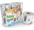 Туалетная бумага WORLD CART "Ленивец" с рисунком, Kartika Collection, 3 слоя, 4 рулона/280 л, SLH-TT-01 1