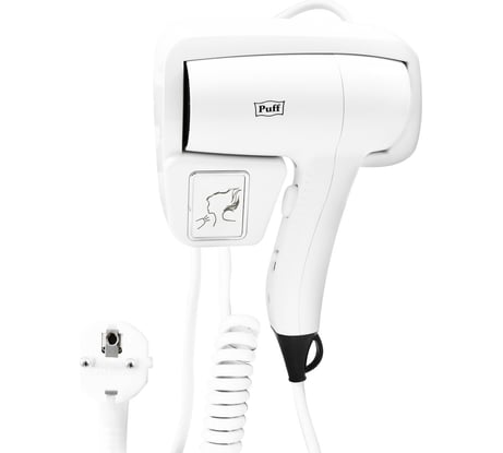 Настенный фен для волос Puff "-1201", белый 1405.006