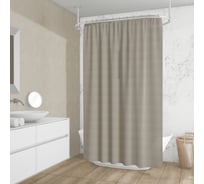 Штора для ванной комнаты RIDDER текстильная Бриллиант 180x200 бежевая 81309