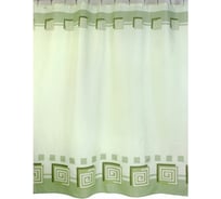 Штора для ванной Zalel 180x200 зеленый фон без колец 280458