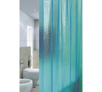 Штора для ванной Zalel 3D Cyan 180x180, без колец 3D-008 522444